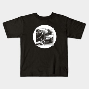 MITSUBISHI LANCER EVO IX Black 'N White 5 (Black Version) Kids T-Shirt